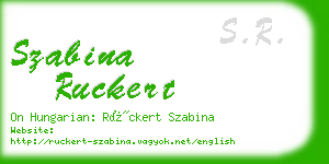 szabina ruckert business card